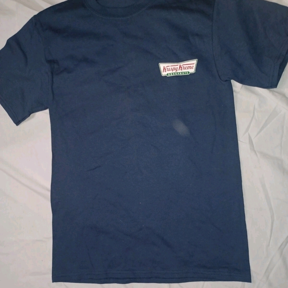 Krispy Kreme Short Sleeve Shirt Dark Blue Size Small